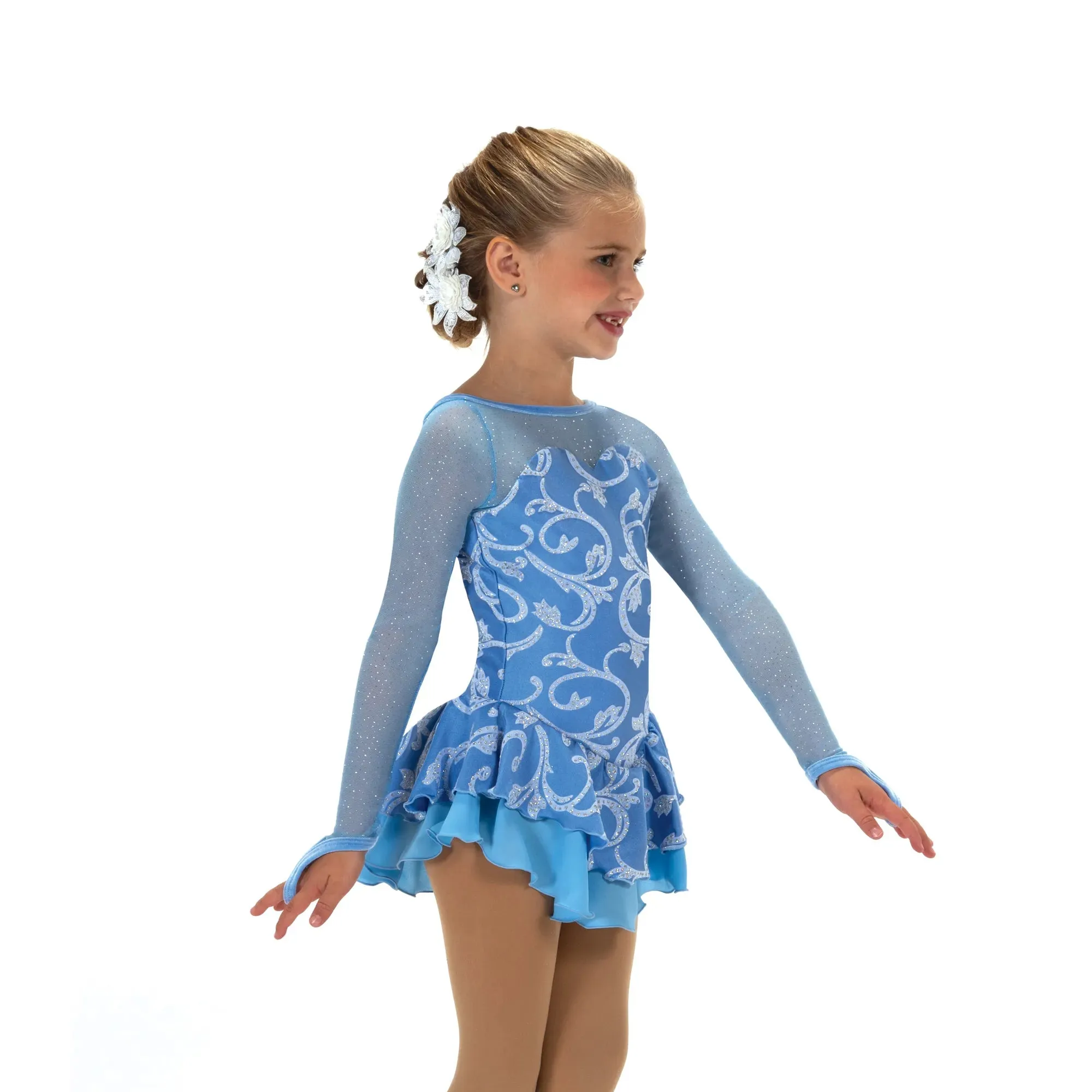 615 Figure Skating Sugar Sweet Dress  Light Blue size 8-10