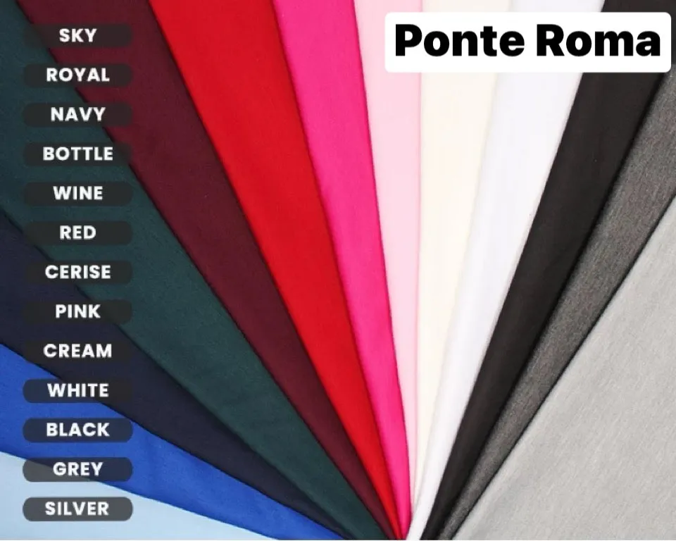 65CM ROYAL REMNANT PONTE ROMA JERSEY FABRIC