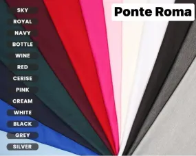 65CM ROYAL REMNANT PONTE ROMA JERSEY FABRIC