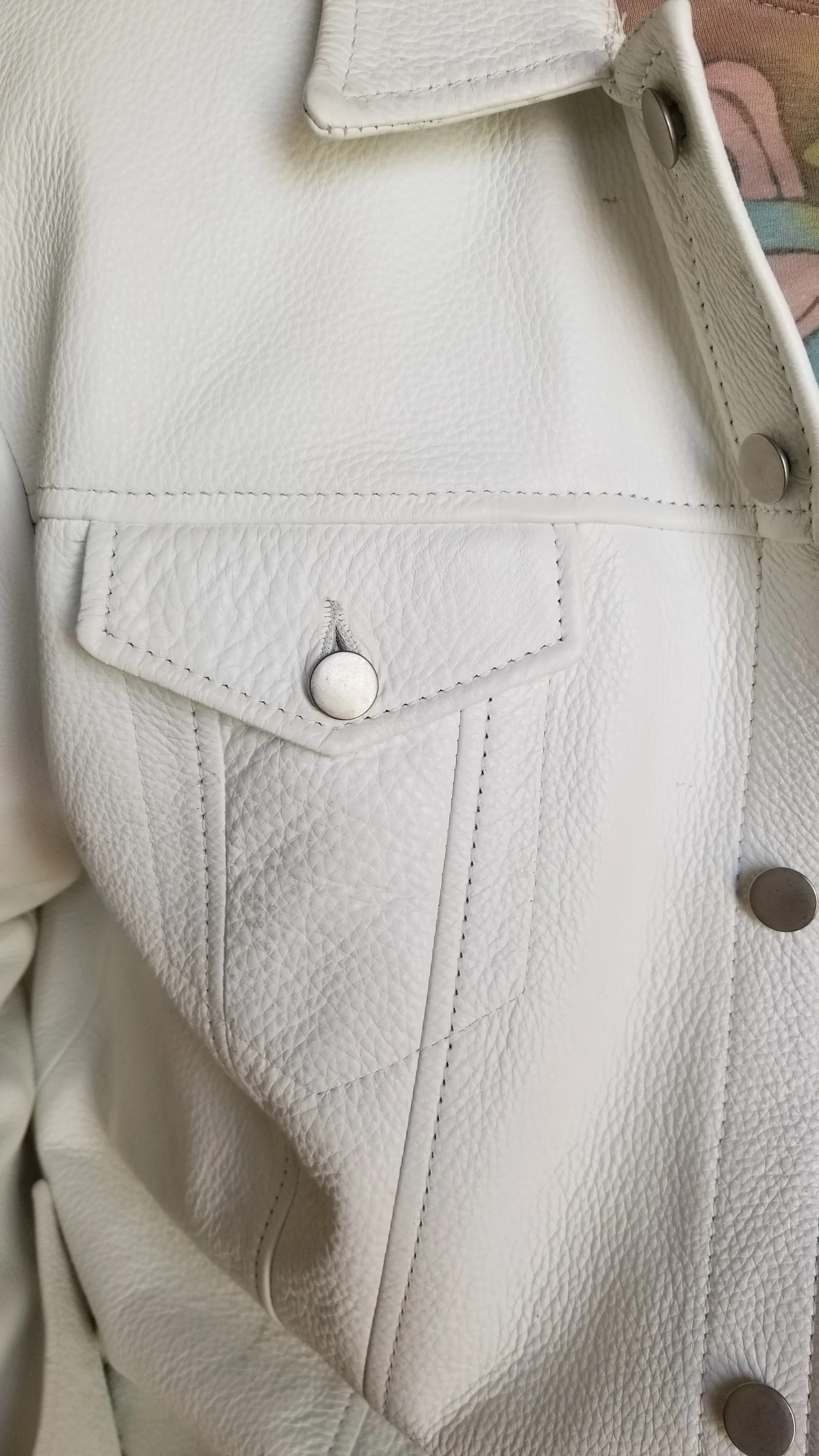 American Rebel White Leather Jacket