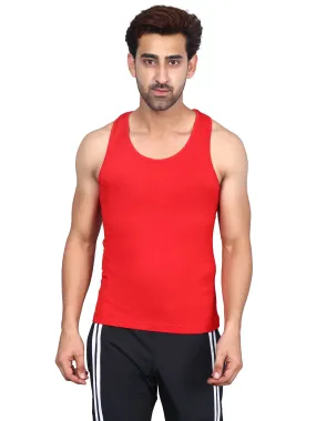 Bamboo Fabric Men's Runner Vest – Lightweight, Breathable, Moisture-Wicking, and Eco-Friendly for Superior Comfort | Red