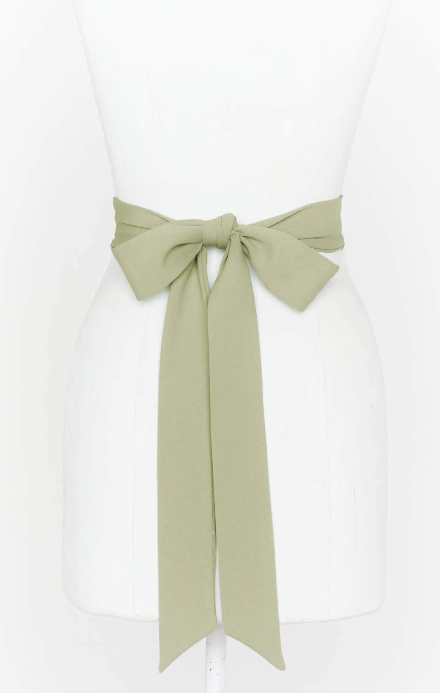 Bridesmaid Sash ~ Moss Green Stretch