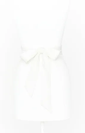 Bridesmaid Sash ~ White Stretch