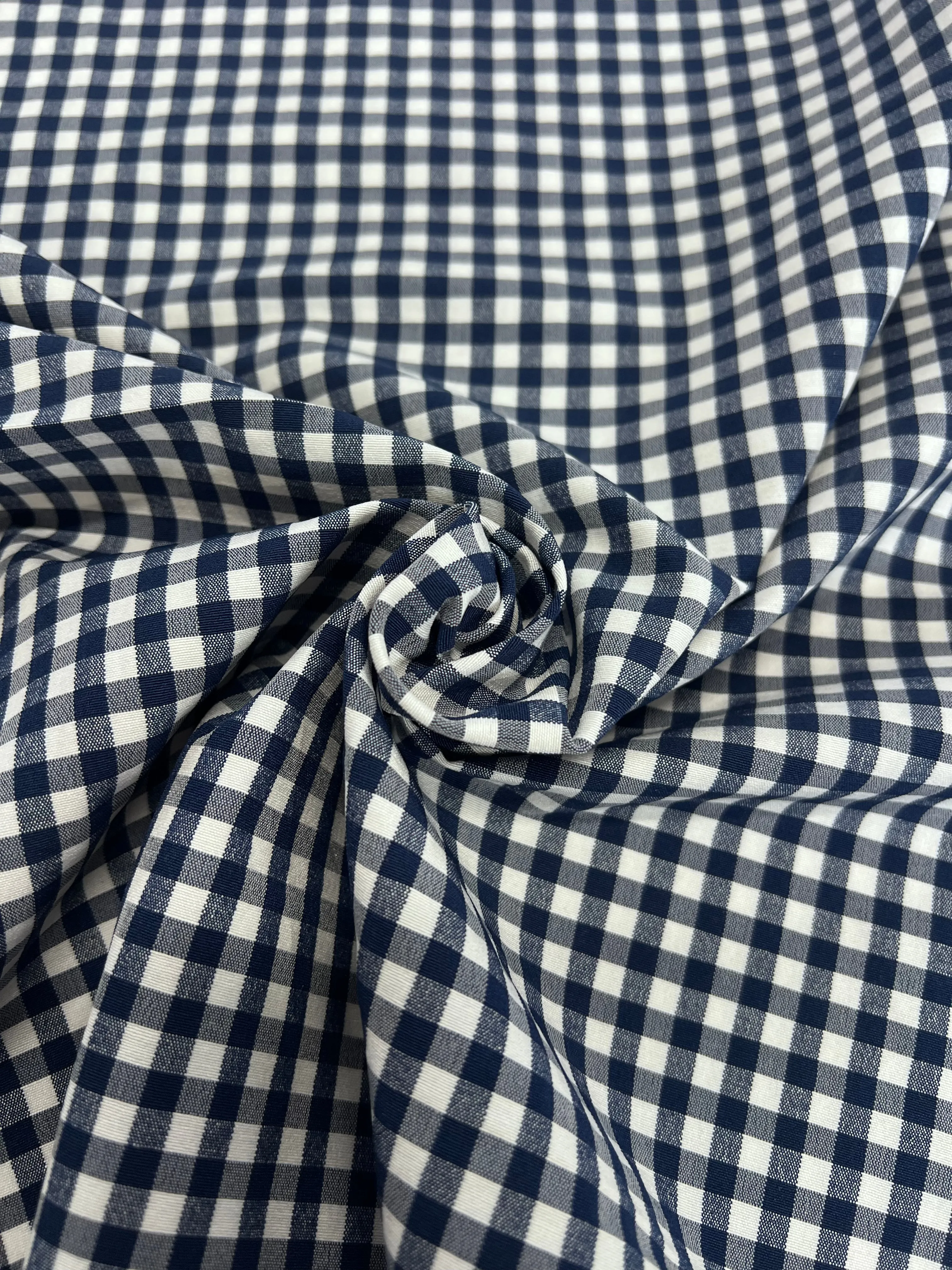 Cotton - Stretch Nautical Gingham - 150cm