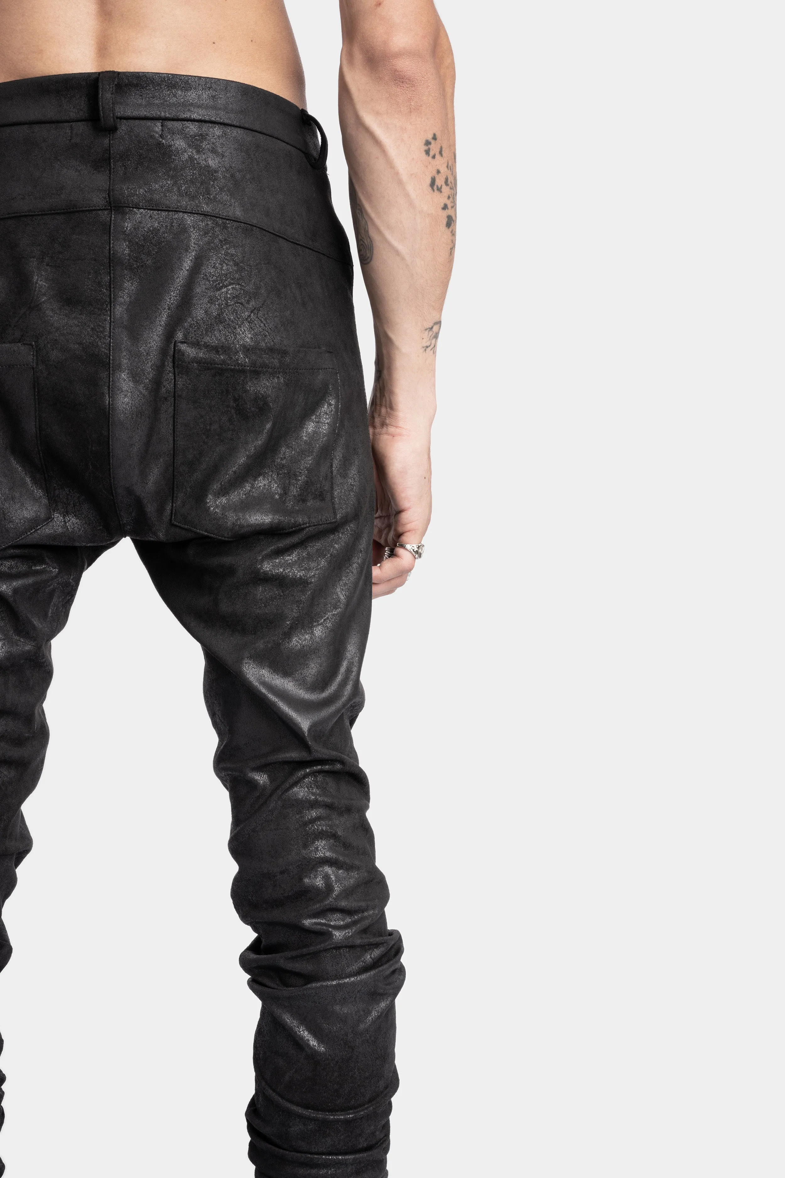 Faux leather trousers