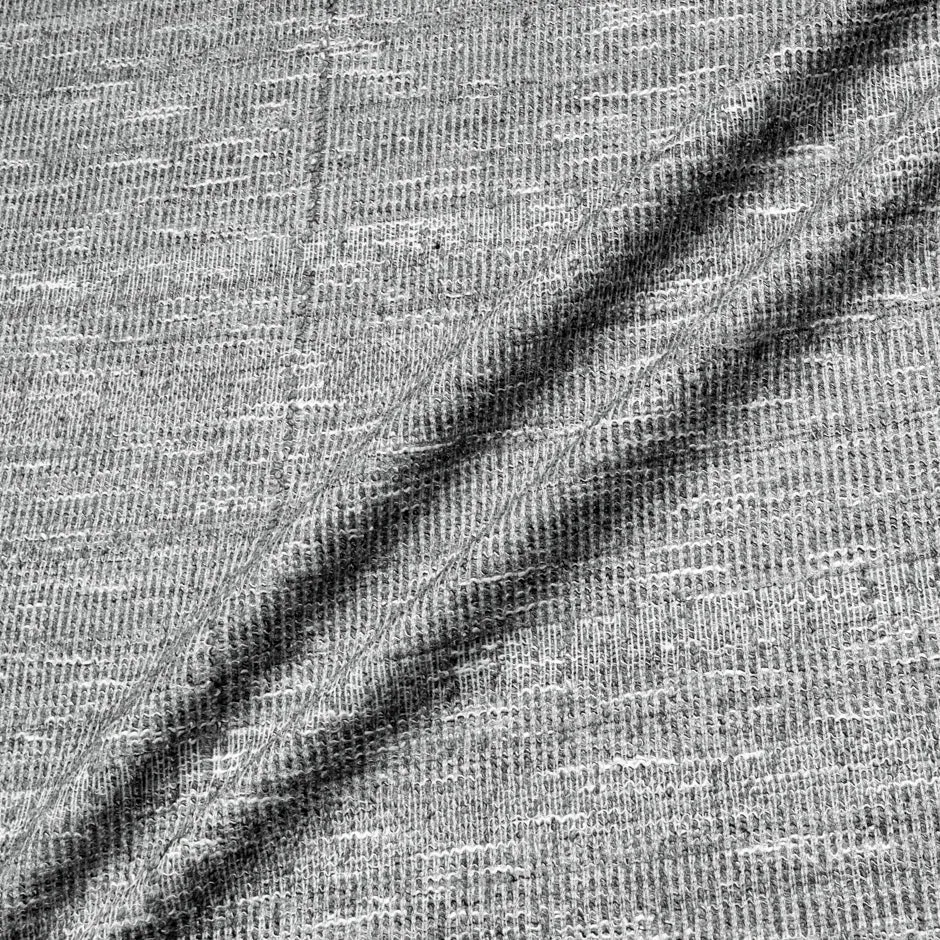 Grey Woven Stretch Wool Blend