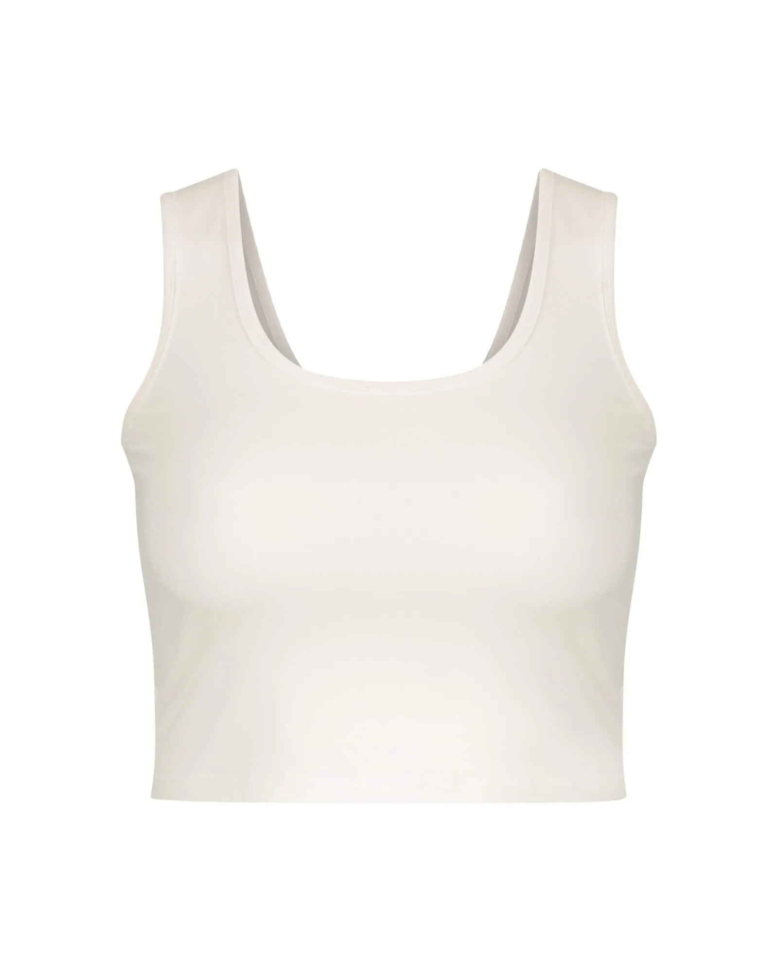 Katie Stretch Crop Top | White