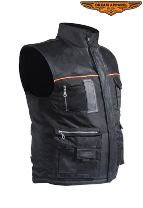 Mens Cargo Vest With Reflector