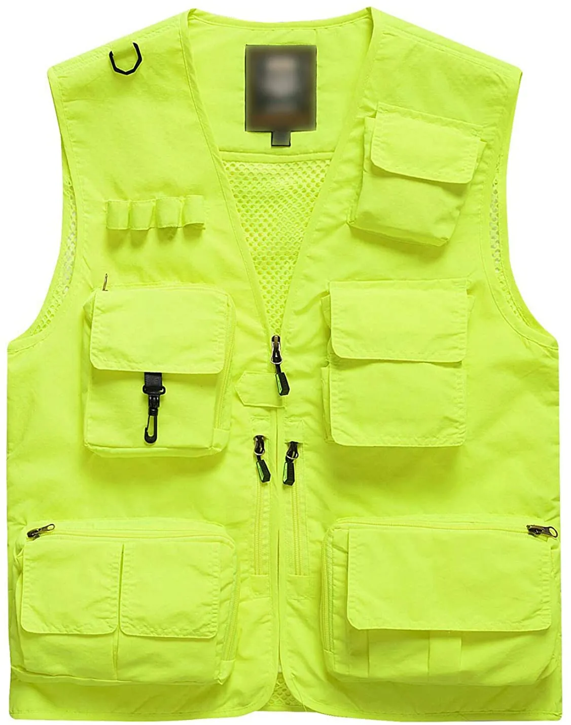 Men's Orange Outdoor Vest Jacket Multi Pockets