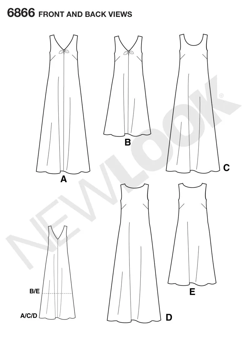 New Look 6866 Misses Dress Pattern | Easy