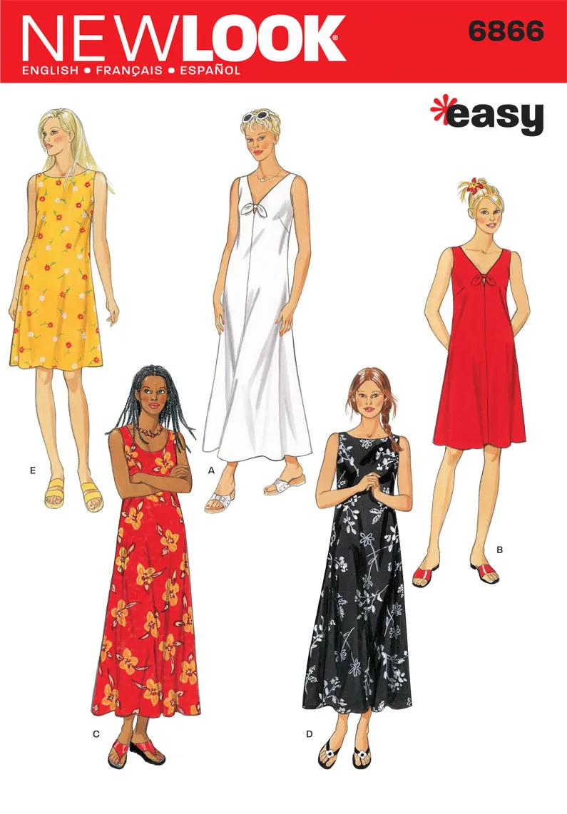 New Look 6866 Misses Dress Pattern | Easy