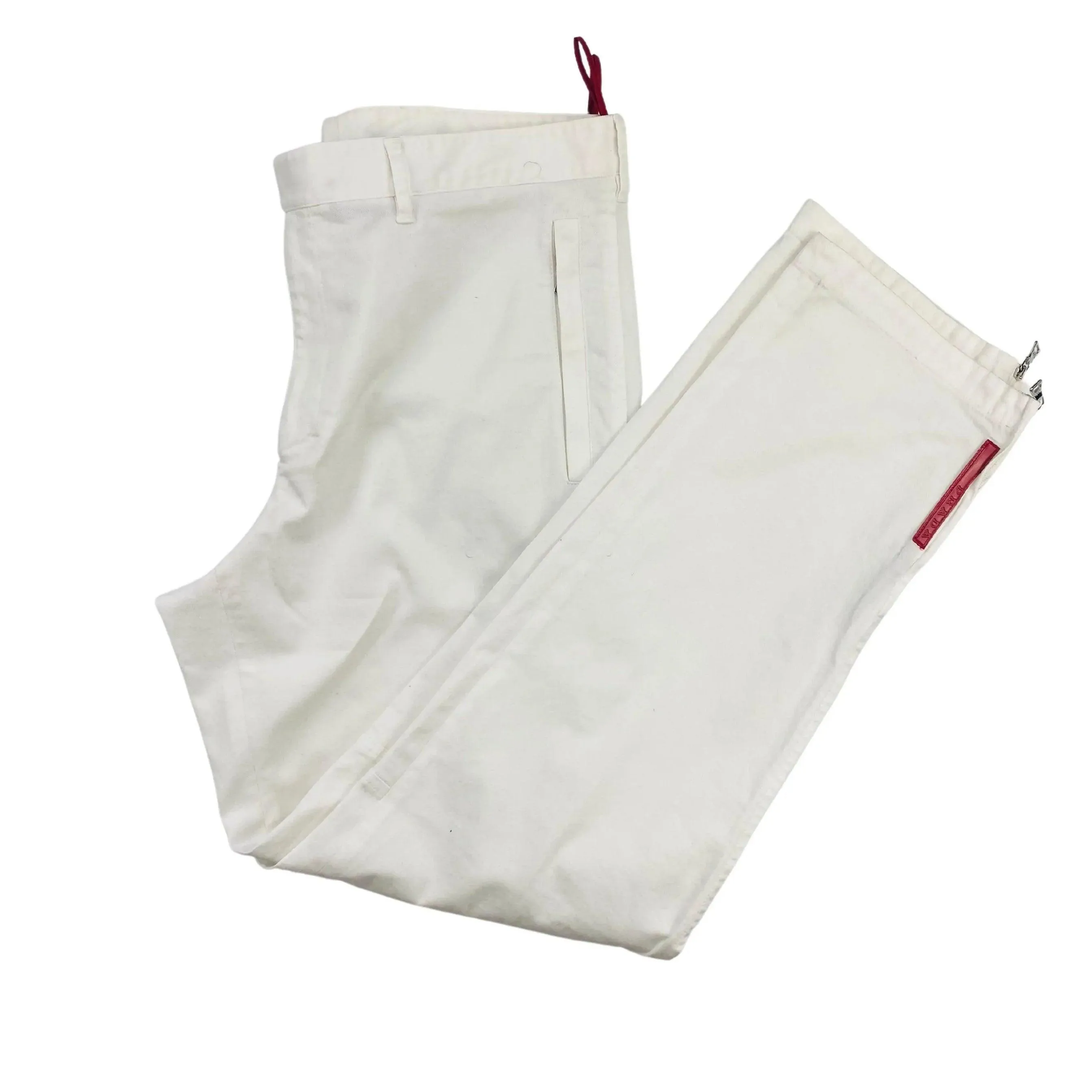 PRADA SPORT 2000S WHITE TECHNICAL TROUSERS