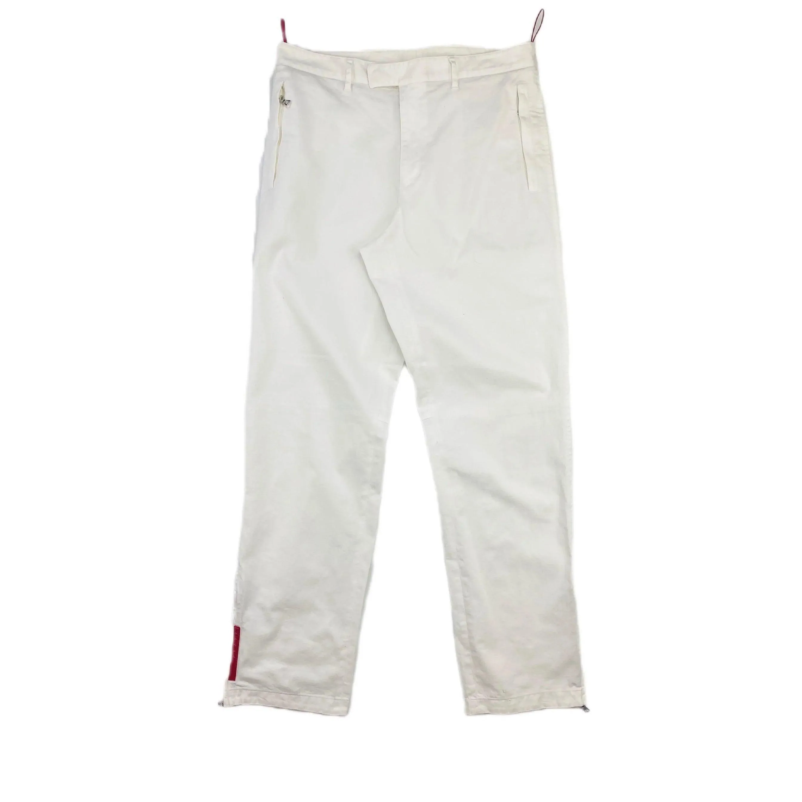 PRADA SPORT 2000S WHITE TECHNICAL TROUSERS