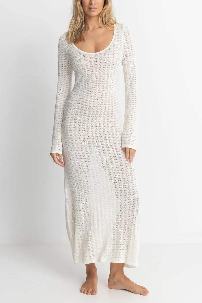 Rhythm Georgia Knit Maxi Dress - WHITE