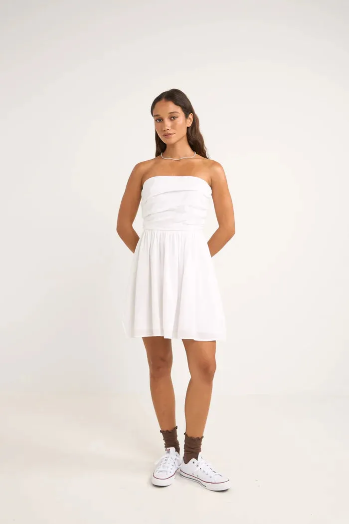 Rhythm Mila Mini Dress - WHITE