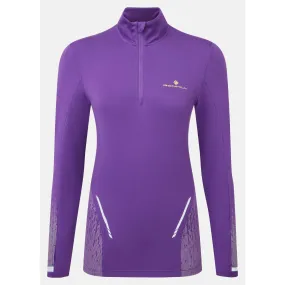 Ronhill Tech Reflect Half Zip (Womens) - Regal Purple/Reflect