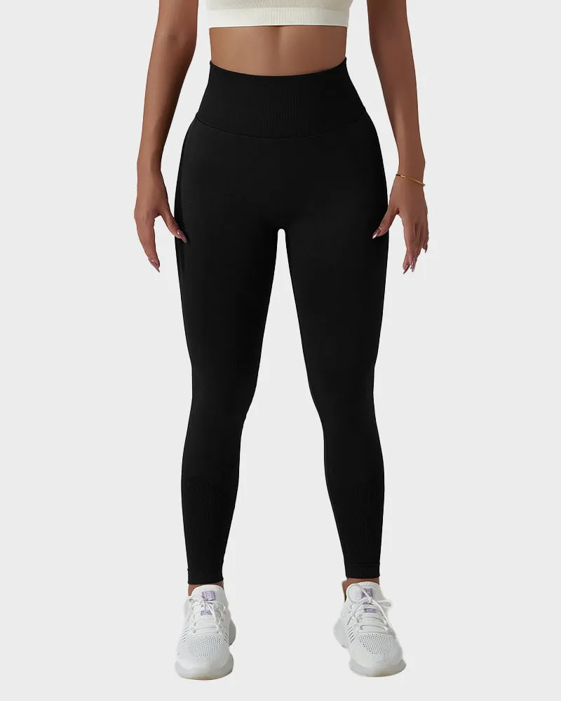 Seamless Knit Breathable Butt Lifting Fitness Leggings