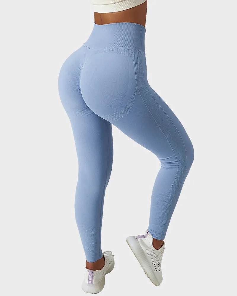 Seamless Knit Breathable Butt Lifting Fitness Leggings