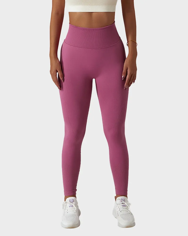 Seamless Knit Breathable Butt Lifting Fitness Leggings