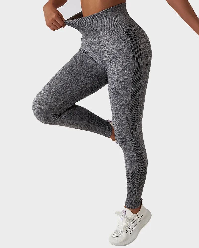 Seamless Knit Breathable Butt Lifting Fitness Leggings