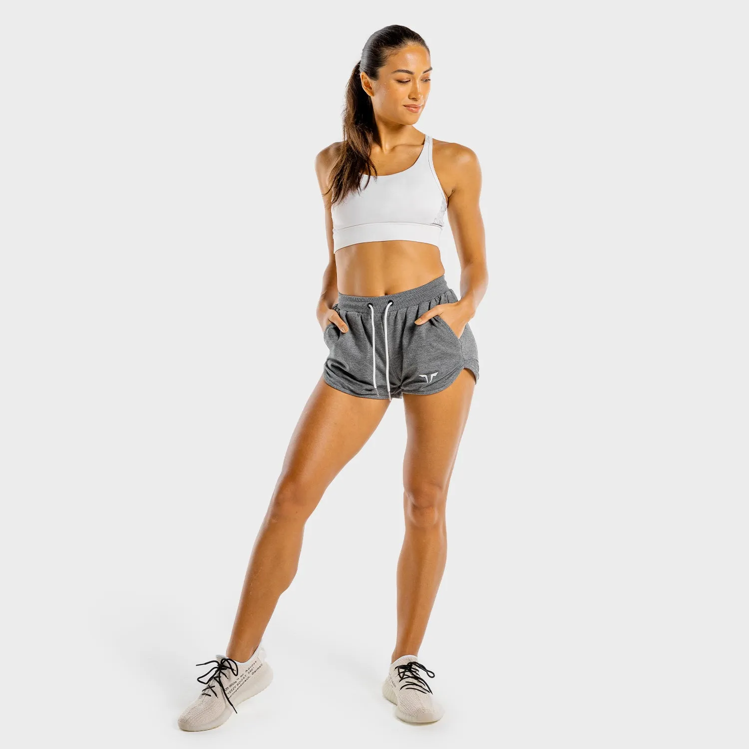 She-Wolf Crop Shorts - Dark Grey