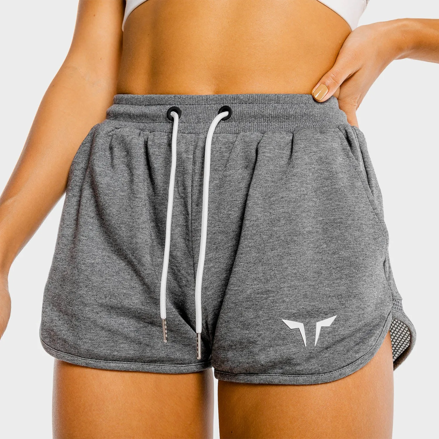 She-Wolf Crop Shorts - Dark Grey