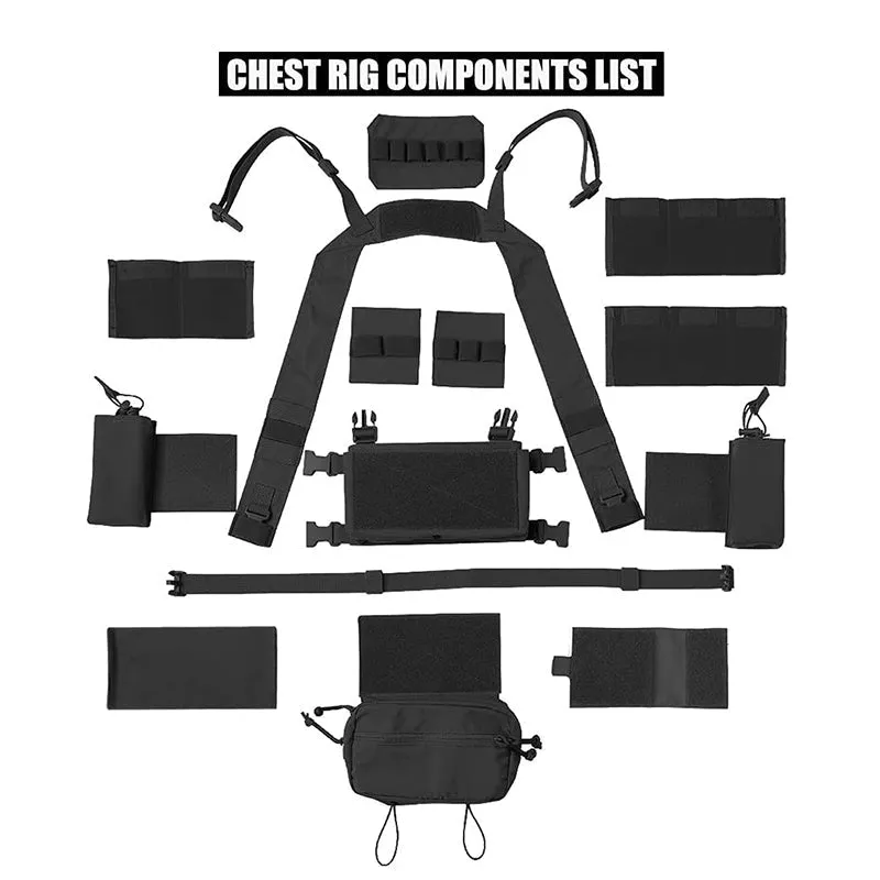 TWS MK3 Modular Lightweight Chest Rig - Black