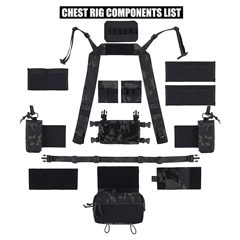 TWS MK3 Modular Lightweight Chest Rig - Black