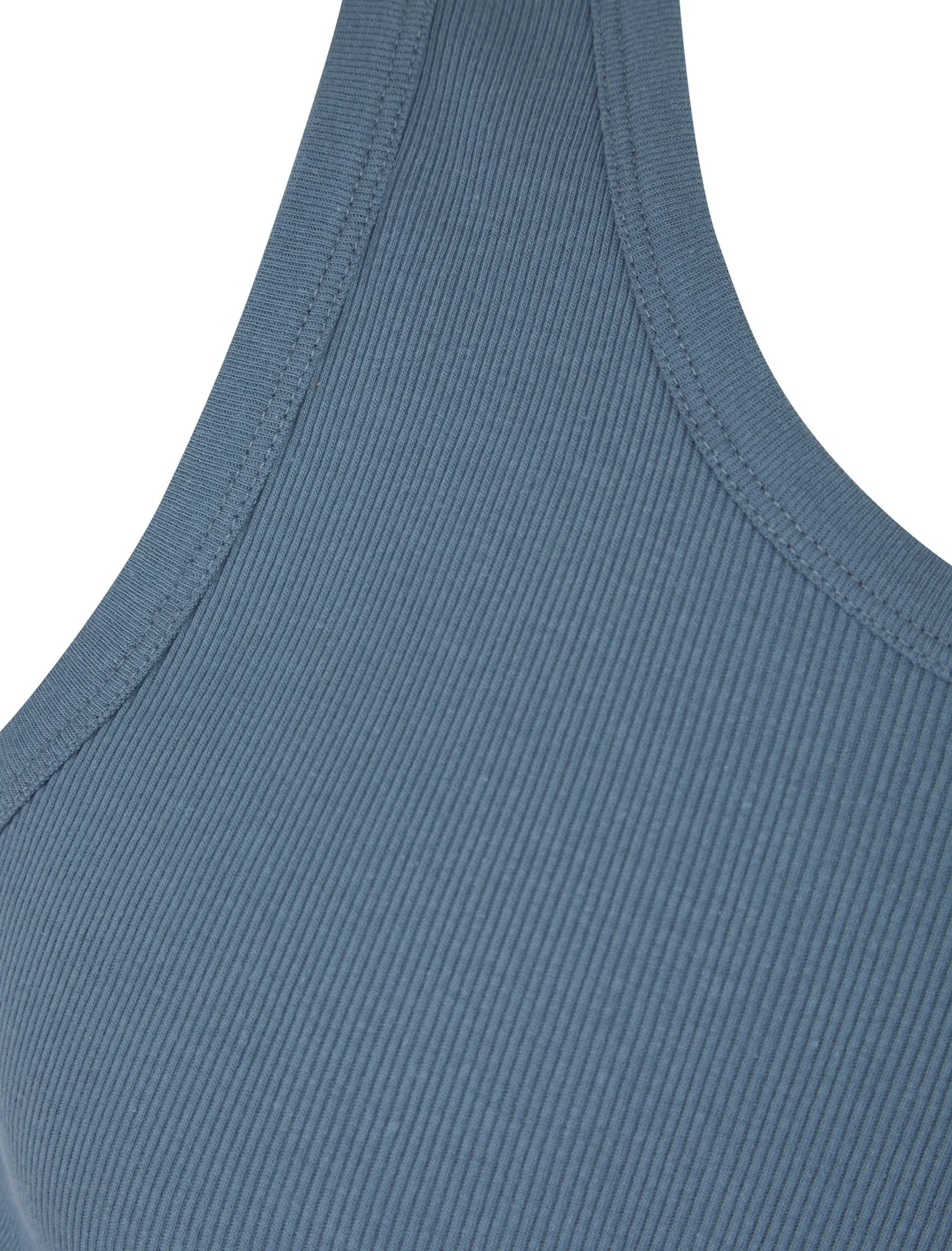 Victory 4 Pack Cotton Ribbed Sleeveless Vest Tops in Hot Coral / Light Grey Marl / Jet Black / Blue Horizon - South Shore