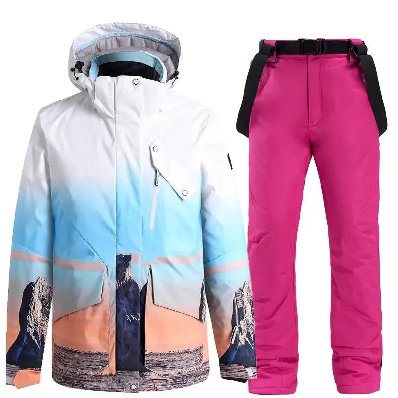 Women Snow Snowboard Jacket & Bib Pants