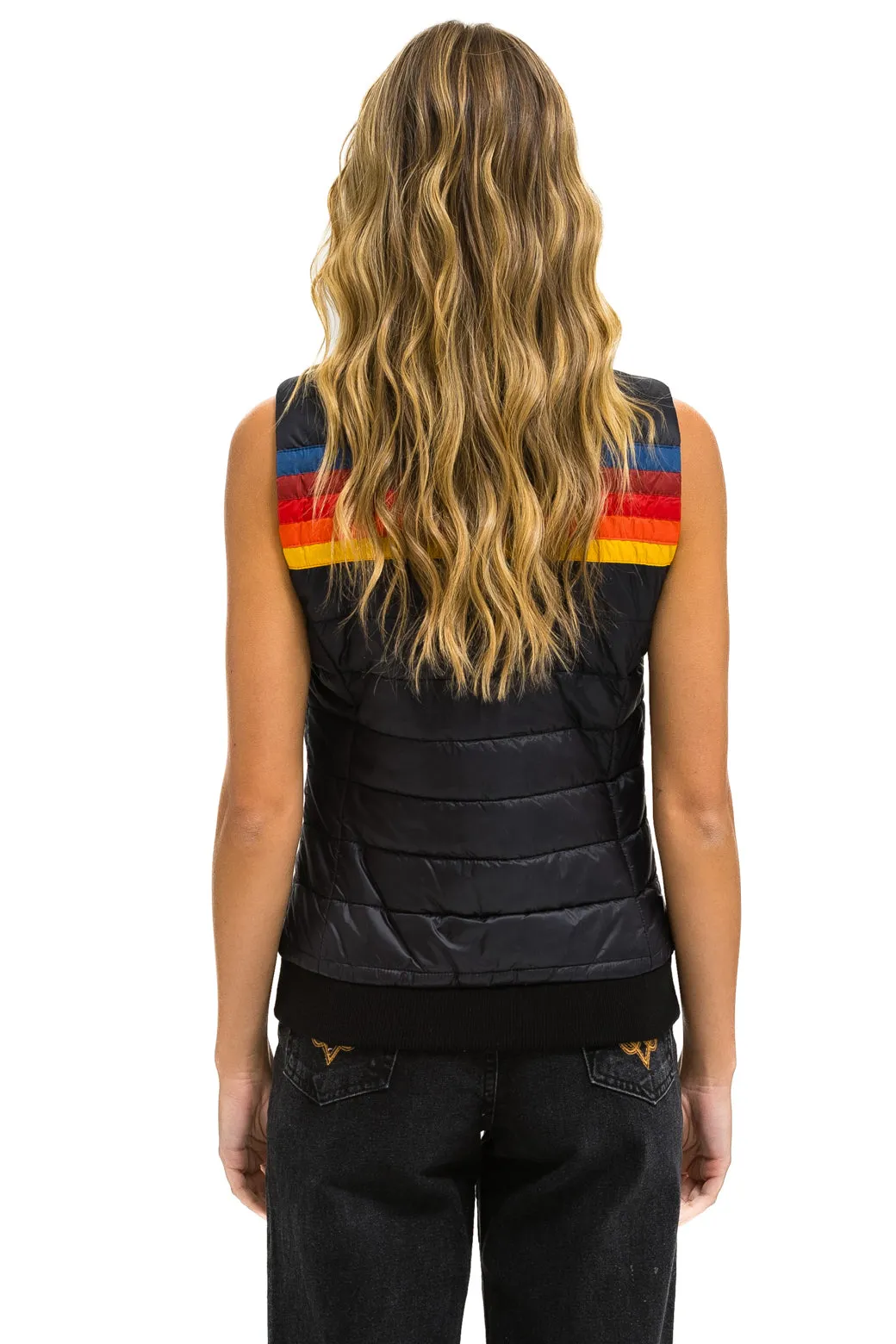 WOMEN'S 5 STRIPE VEST - BLACK