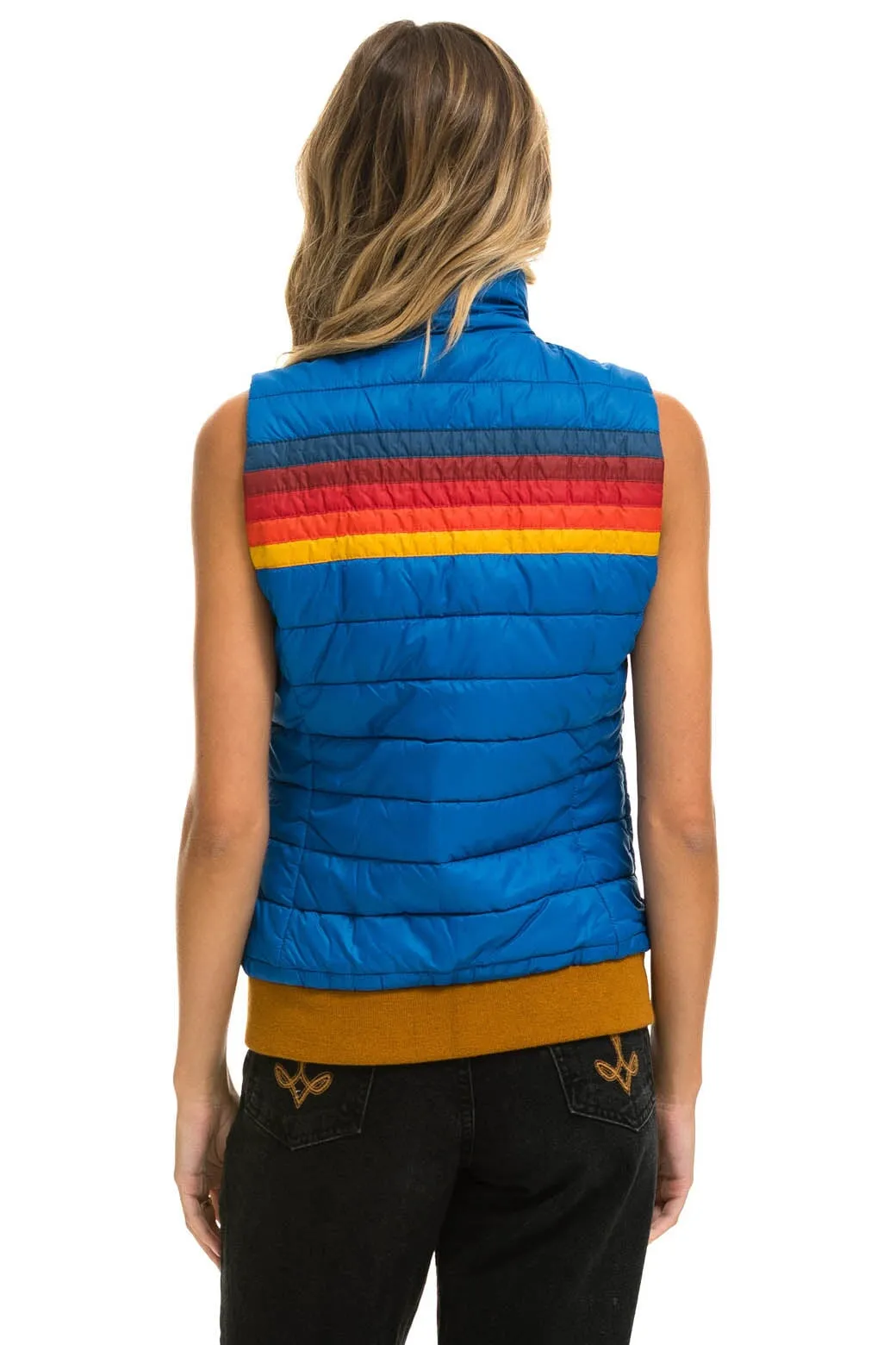 WOMEN'S 5 STRIPE VEST - SNORKEL BLUE