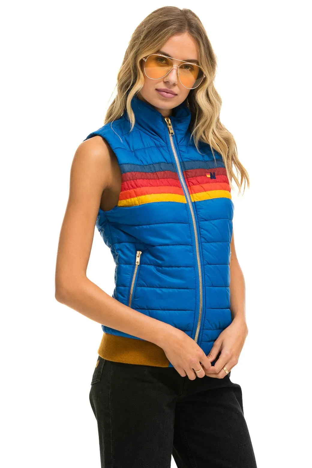 WOMEN'S 5 STRIPE VEST - SNORKEL BLUE