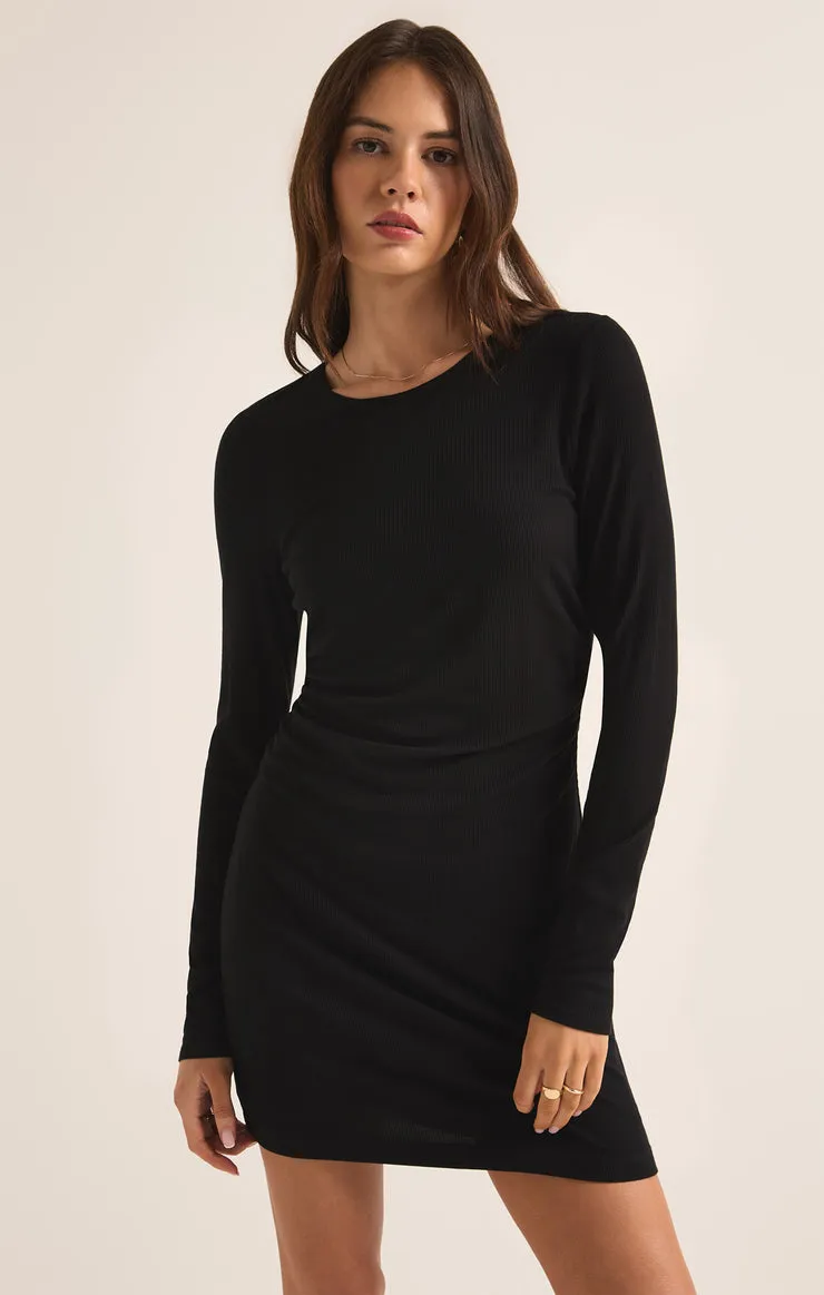 Z-Supply Winnie Rib Mini Dress - BLACK